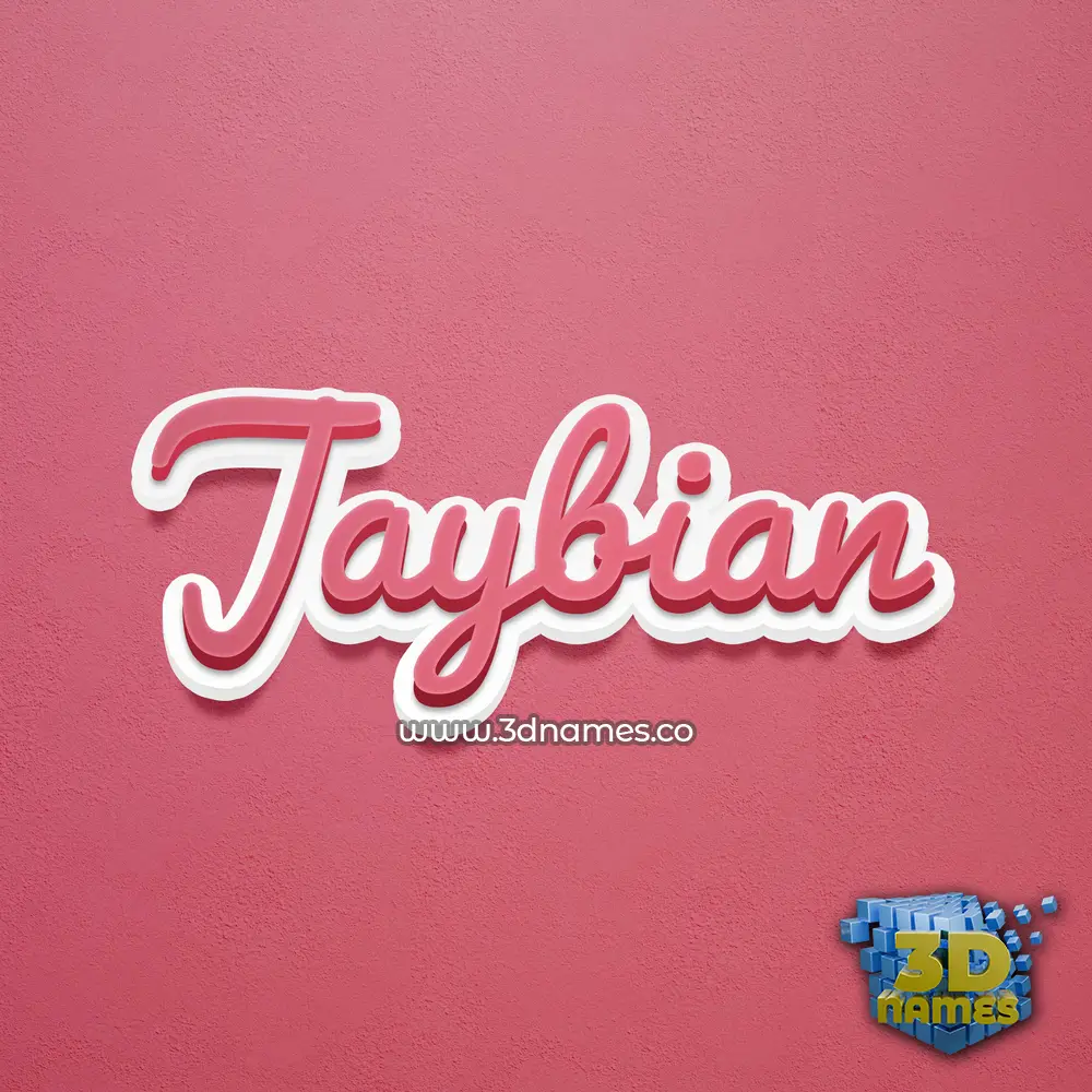 jaybian in Red Scribble style - 3D name wallpaper