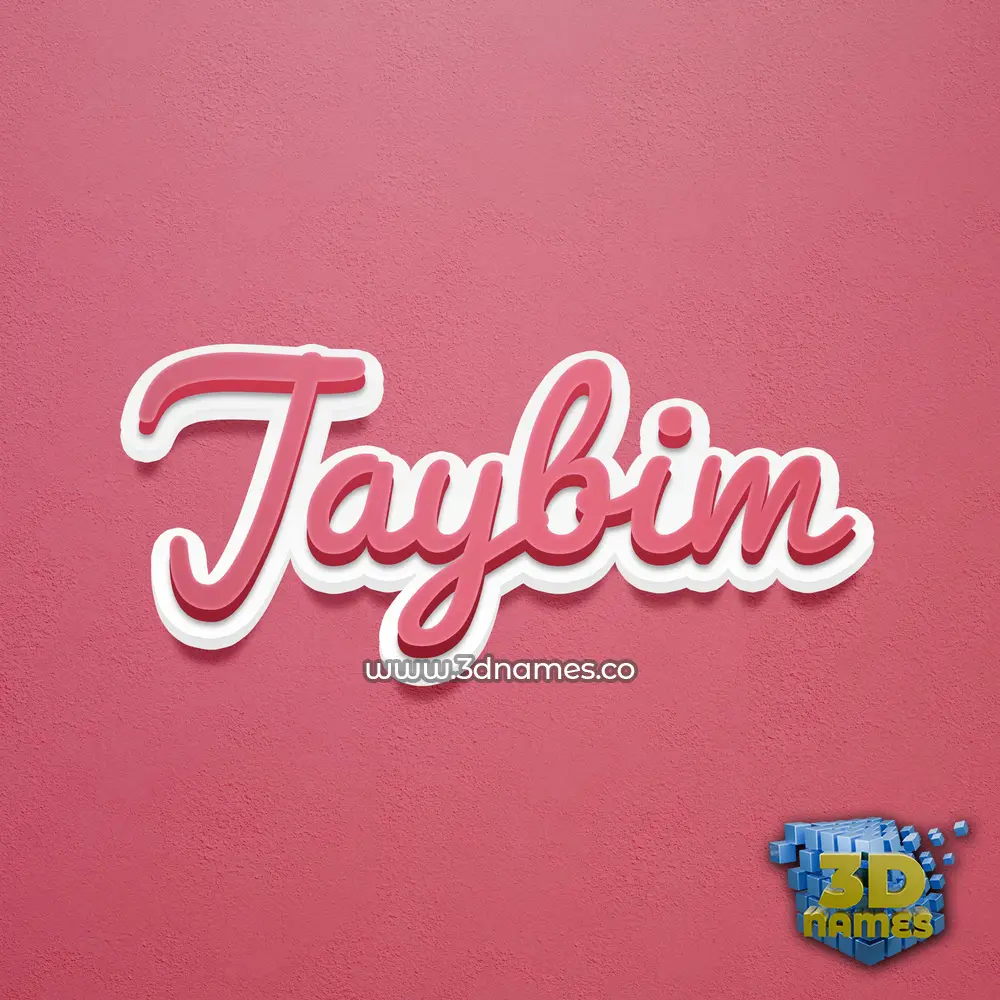 jaybim in Red Scribble style - 3D name wallpaper
