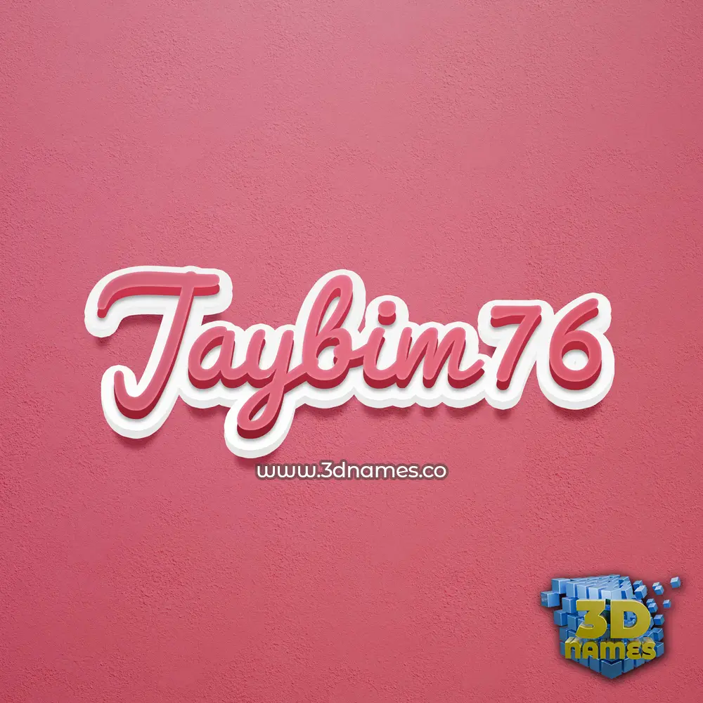 jaybim76 in Red Scribble style - 3D name wallpaper
