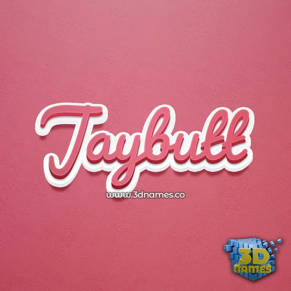 jaybutt in Red Scribble style - 3D name wallpaper