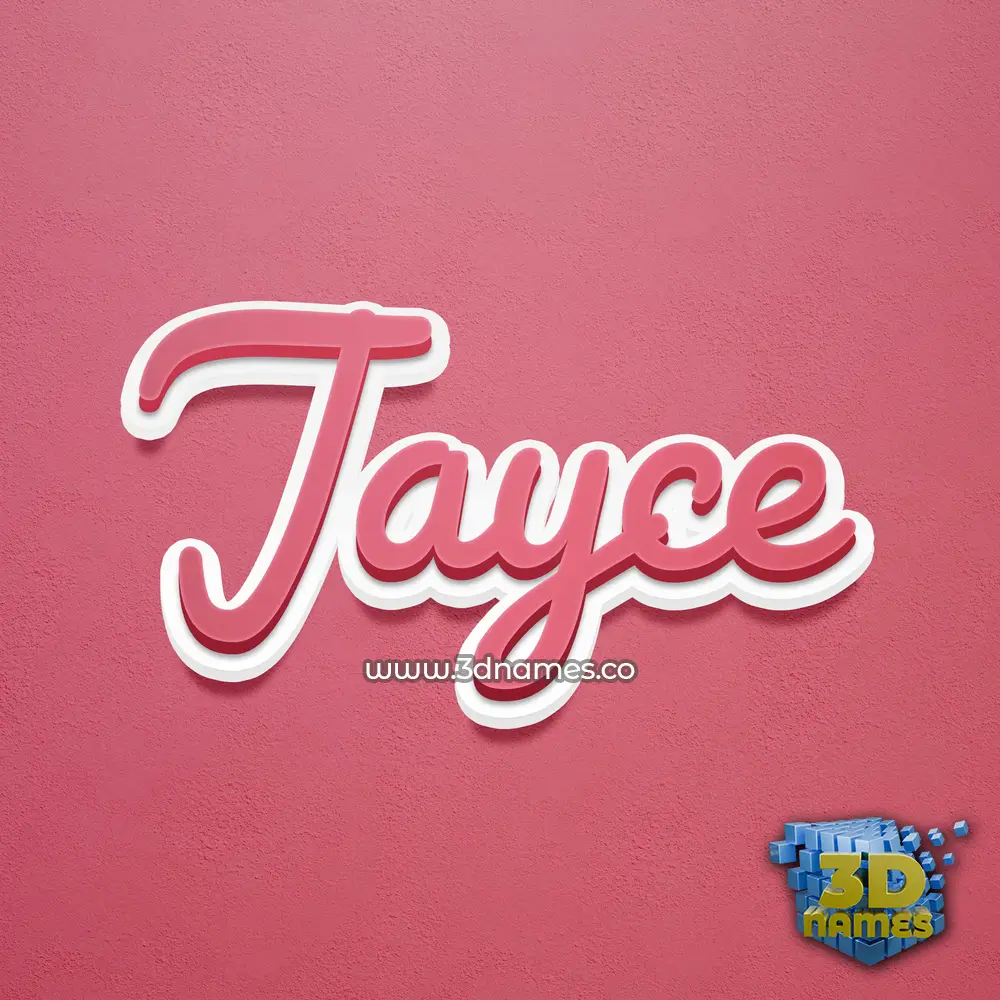 jayce in Red Scribble style - 3D name wallpaper