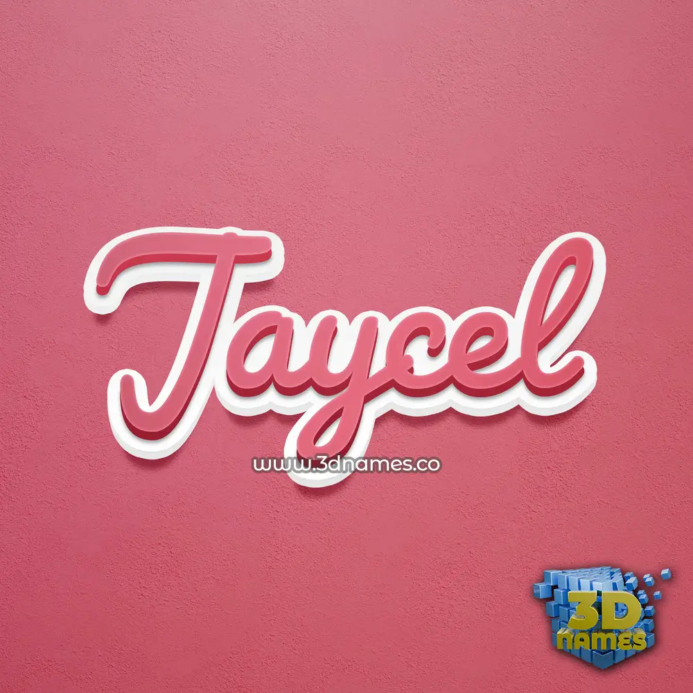 jaycel in Red Scribble style - 3D name wallpaper