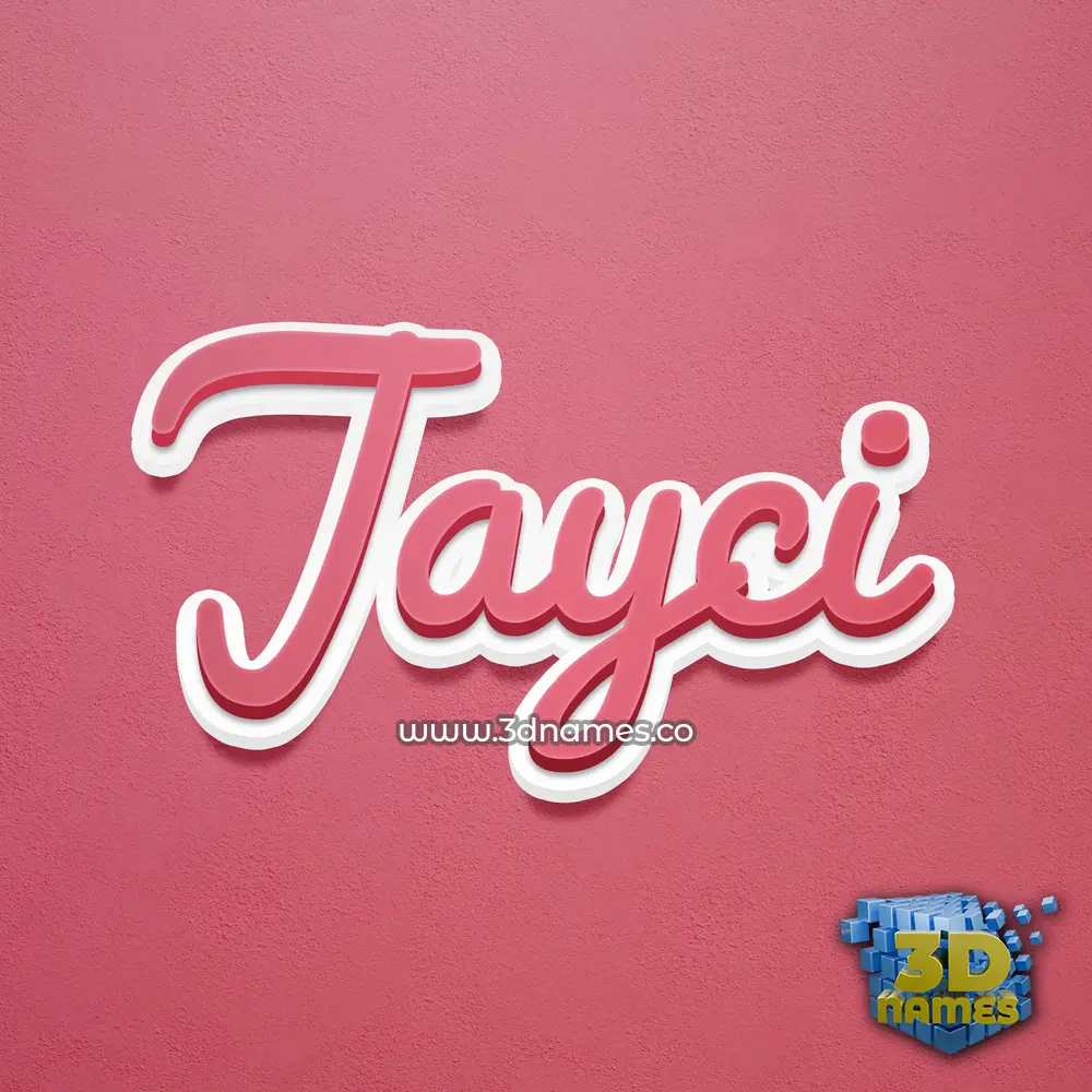 jayci in Red Scribble style - 3D name wallpaper