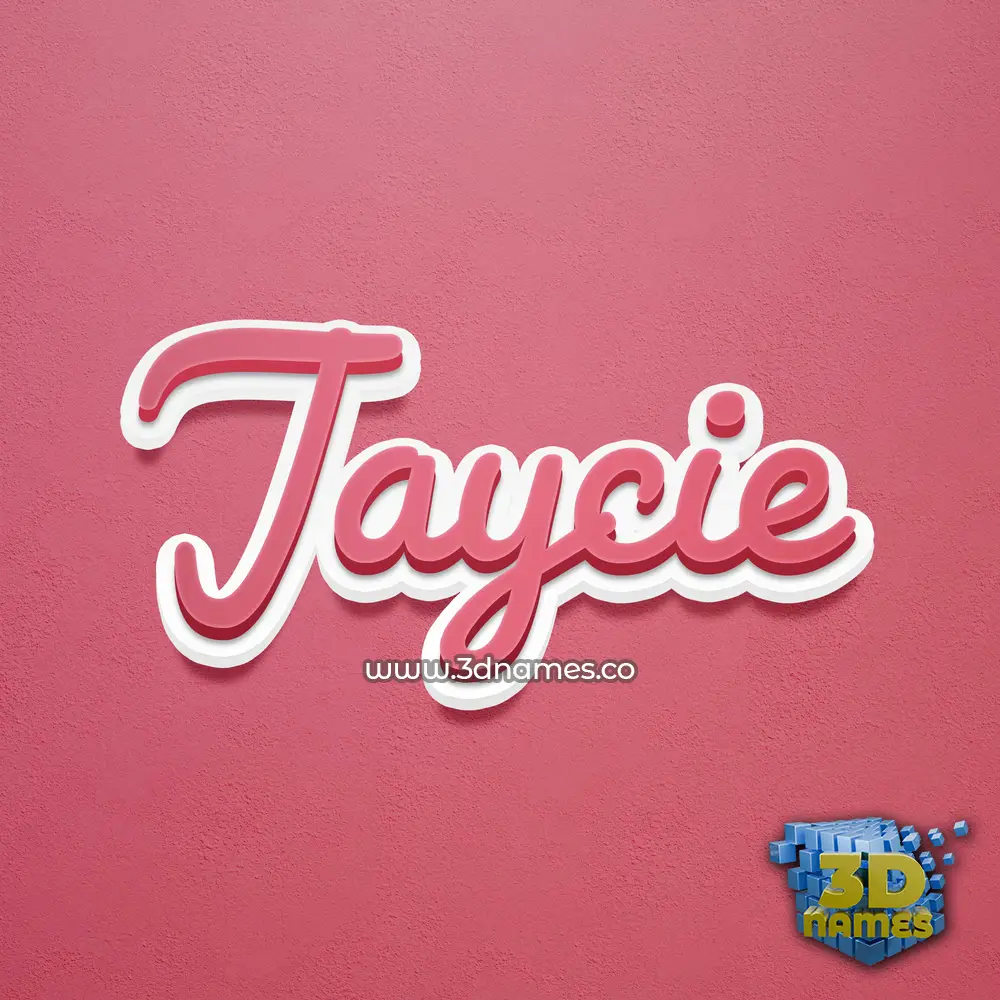 jaycie in Red Scribble style - 3D name wallpaper