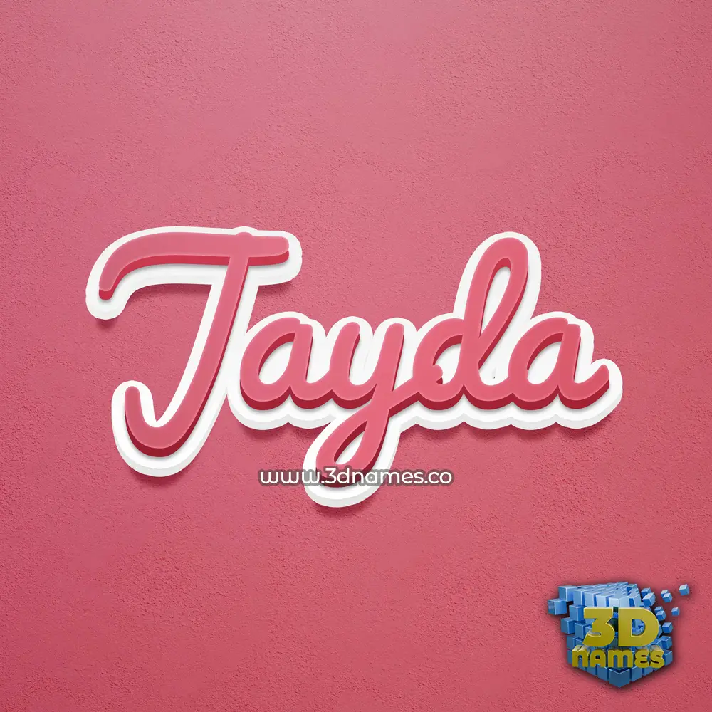 jayda in Red Scribble style - 3D name wallpaper