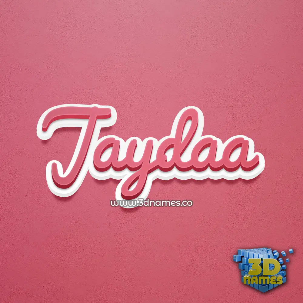 jaydaa in Red Scribble style - 3D name wallpaper
