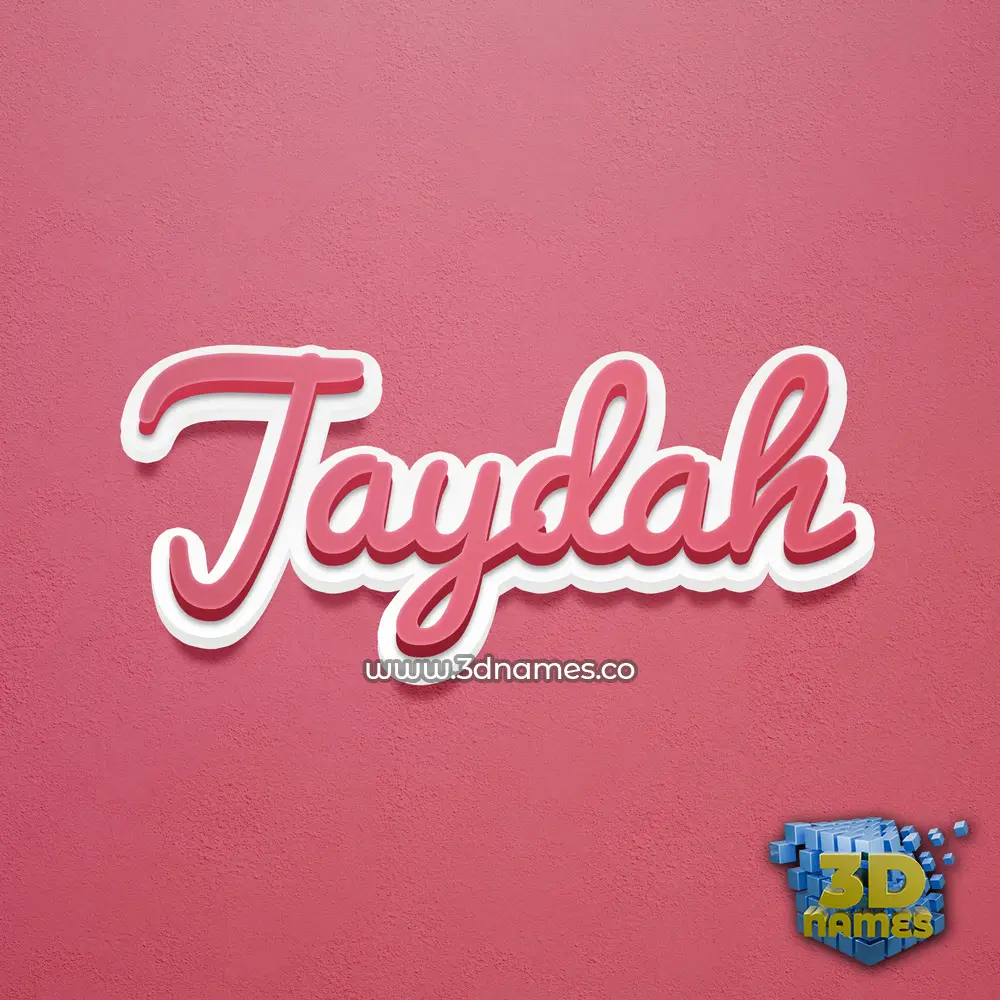 jaydah in Red Scribble style - 3D name wallpaper