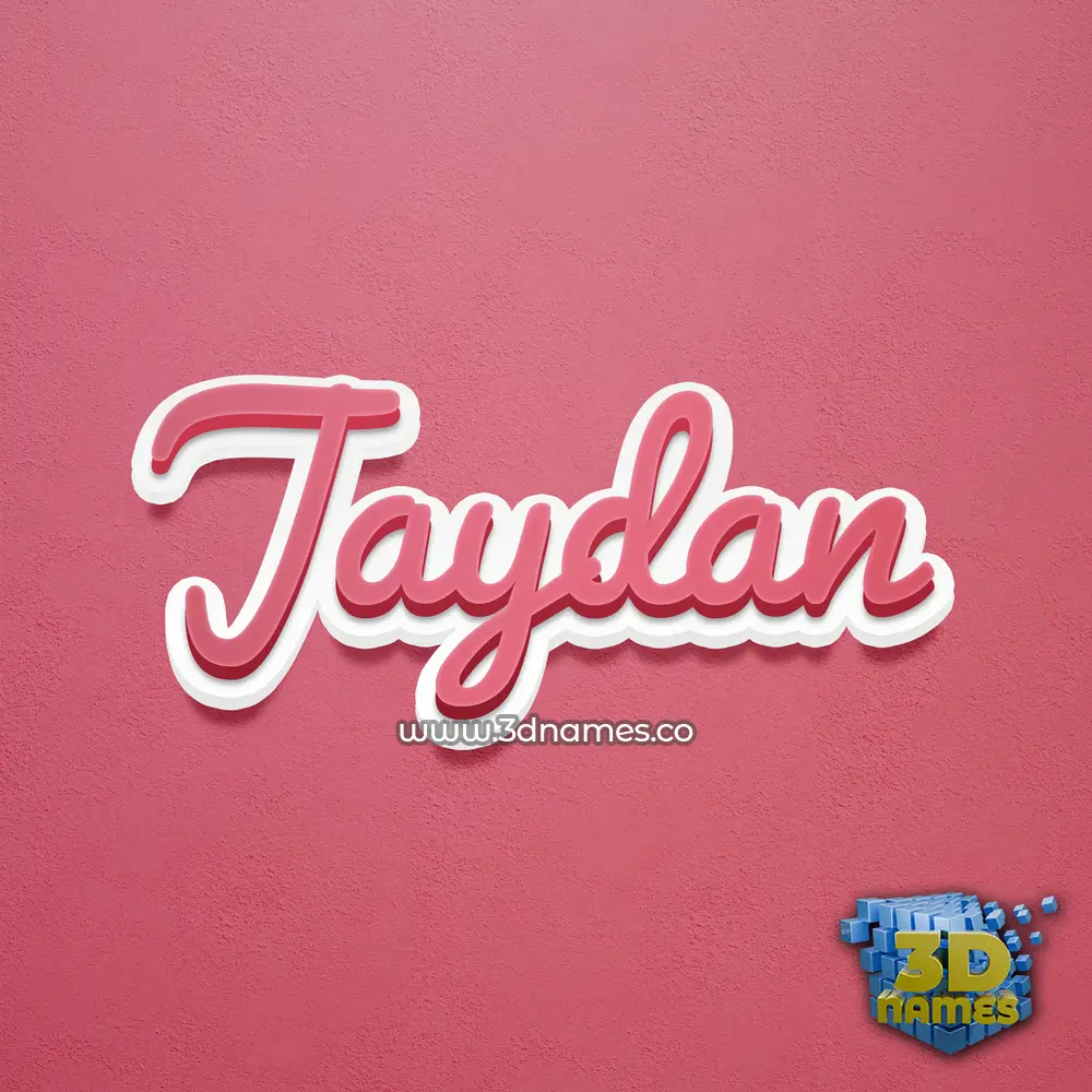 jaydan in Red Scribble style - 3D name wallpaper