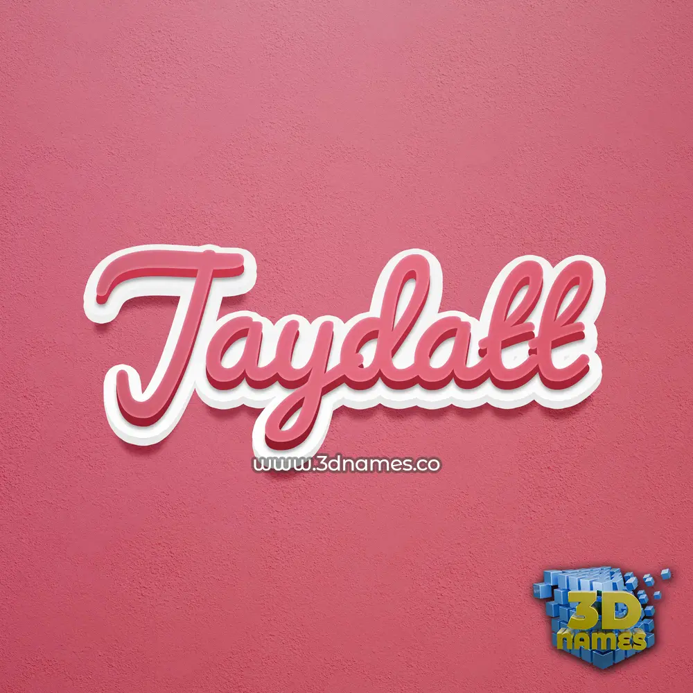 jaydatt in Red Scribble style - 3D name wallpaper