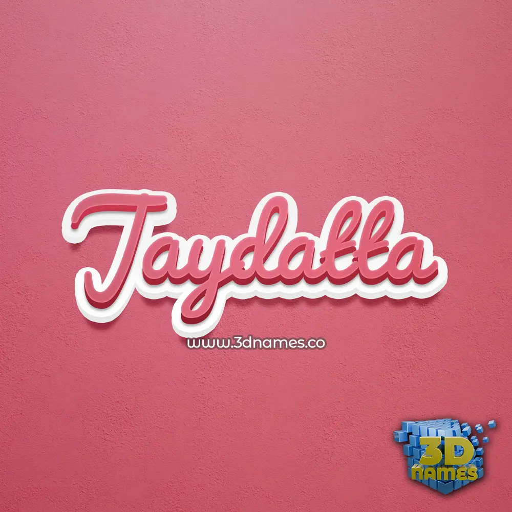 jaydatta in Red Scribble style - 3D name wallpaper