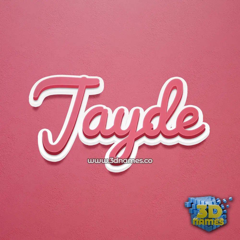 jayde in Red Scribble style - 3D name wallpaper
