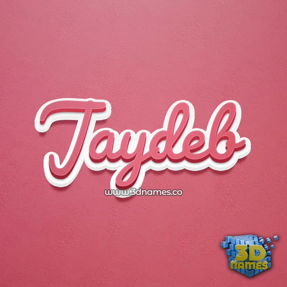 jaydeb in Red Scribble style - 3D name wallpaper