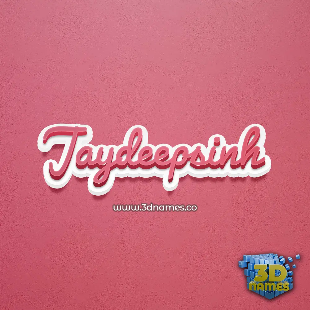 jaydeepsinh in Red Scribble style - 3D name wallpaper