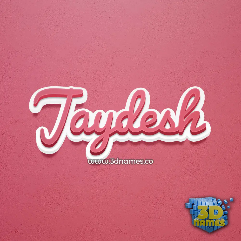 jaydesh in Red Scribble style - 3D name wallpaper