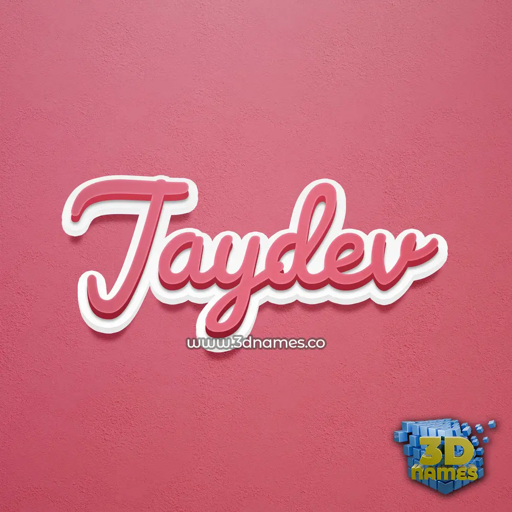 jaydev in Red Scribble style - 3D name wallpaper