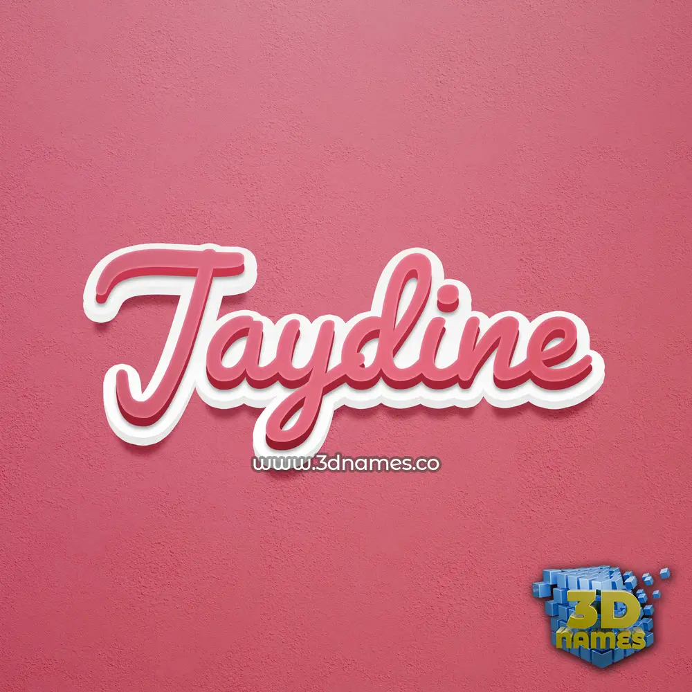 jaydine in Red Scribble style - 3D name wallpaper