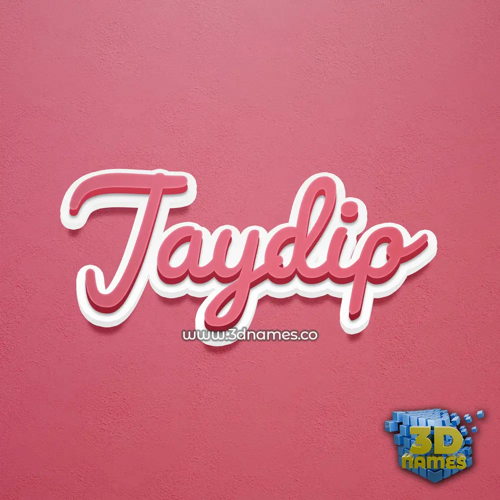 jaydip in Red Scribble style - 3D name wallpaper