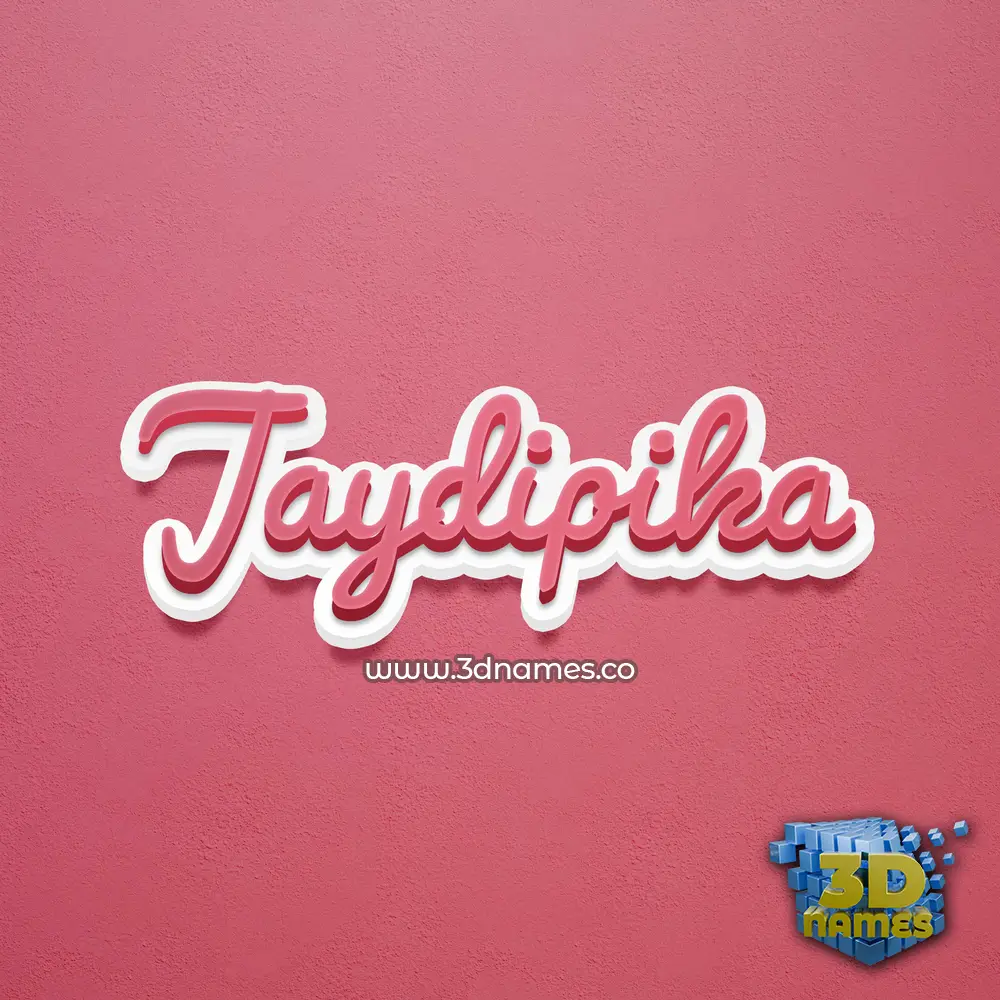 jaydipika in Red Scribble style - 3D name wallpaper