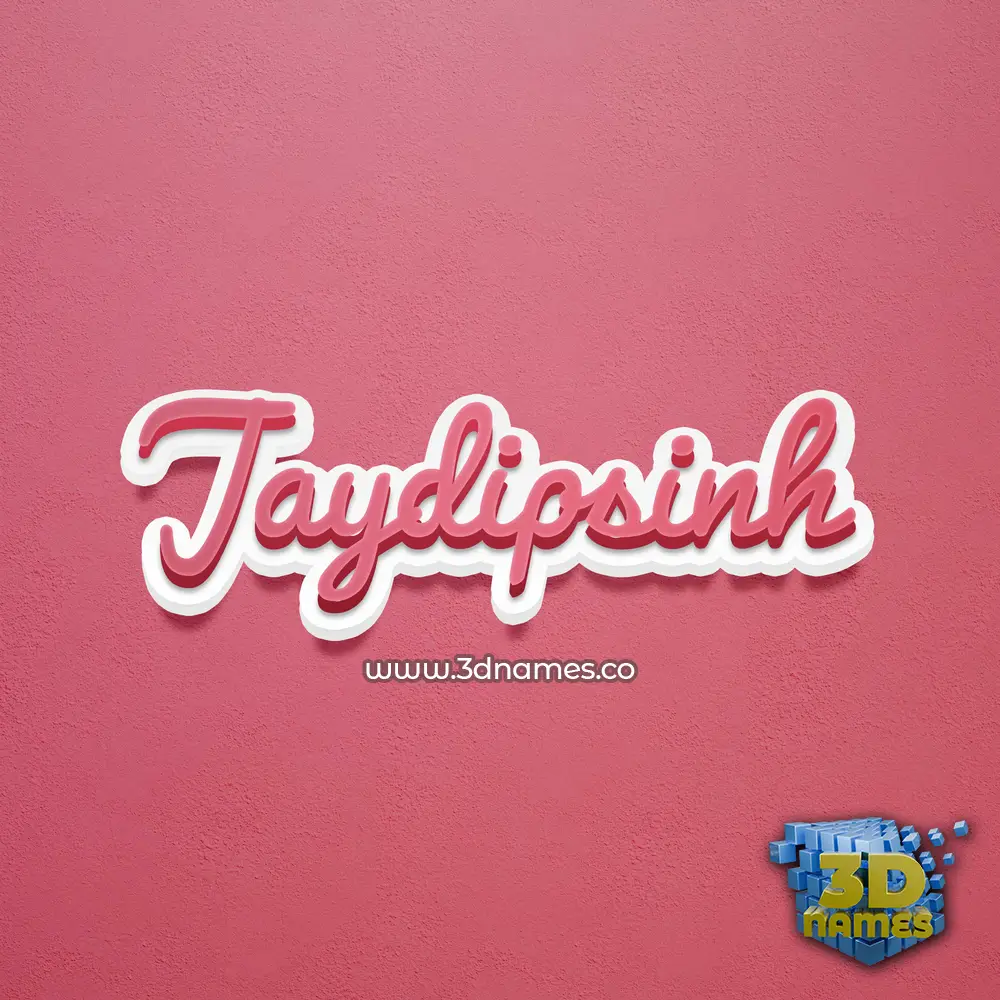 jaydipsinh in Red Scribble style - 3D name wallpaper