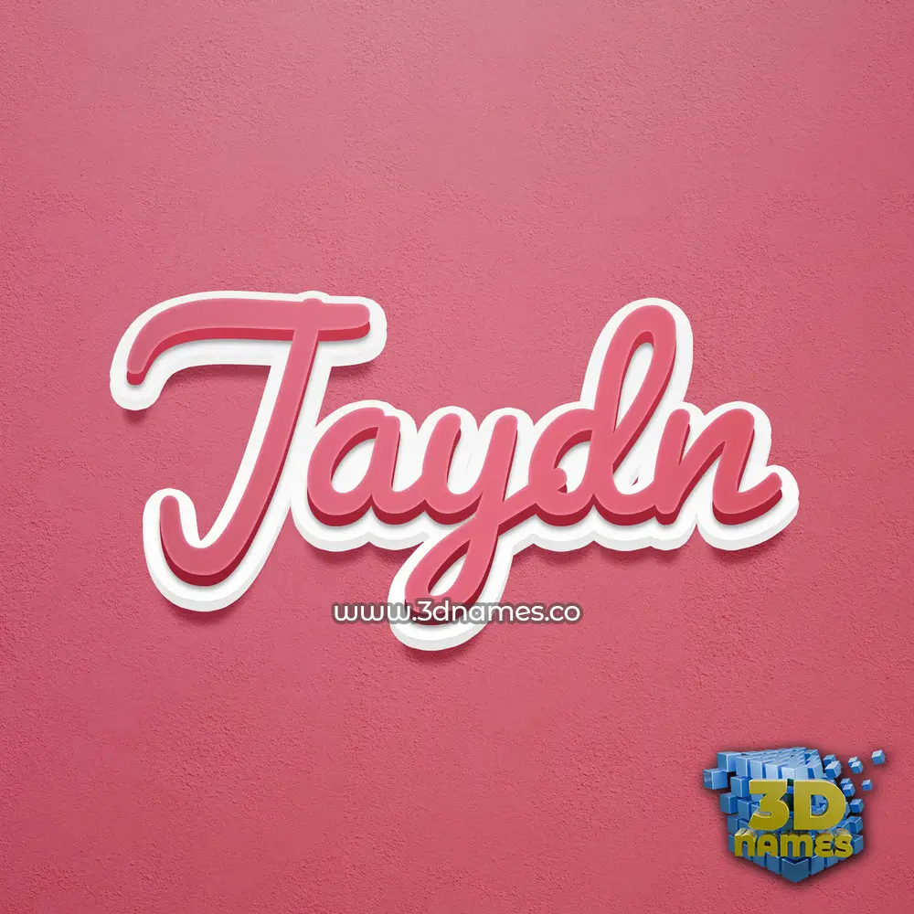 jaydn in Red Scribble style - 3D name wallpaper