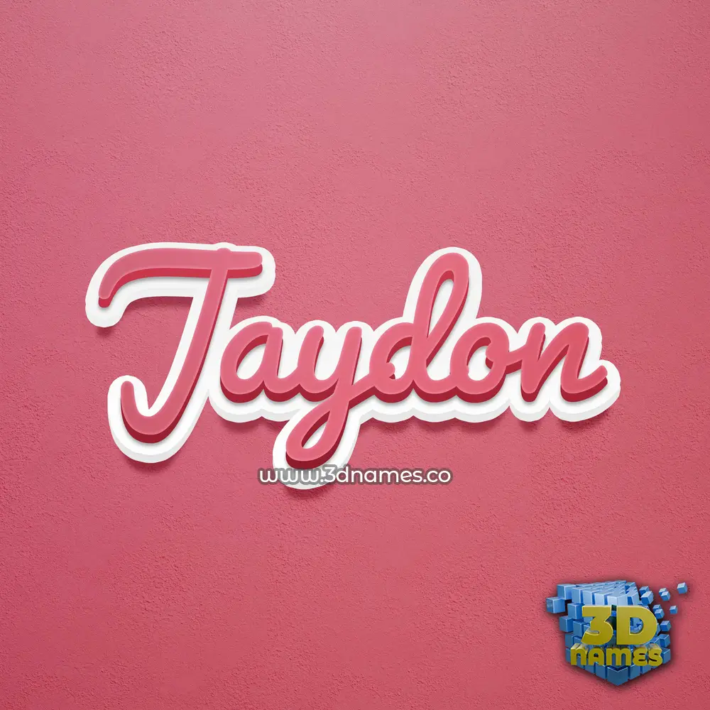 jaydon in Red Scribble style - 3D name wallpaper