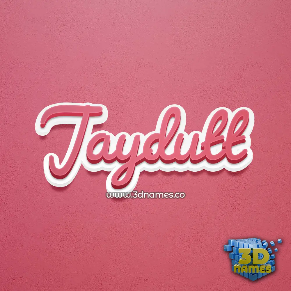 jaydutt in Red Scribble style - 3D name wallpaper