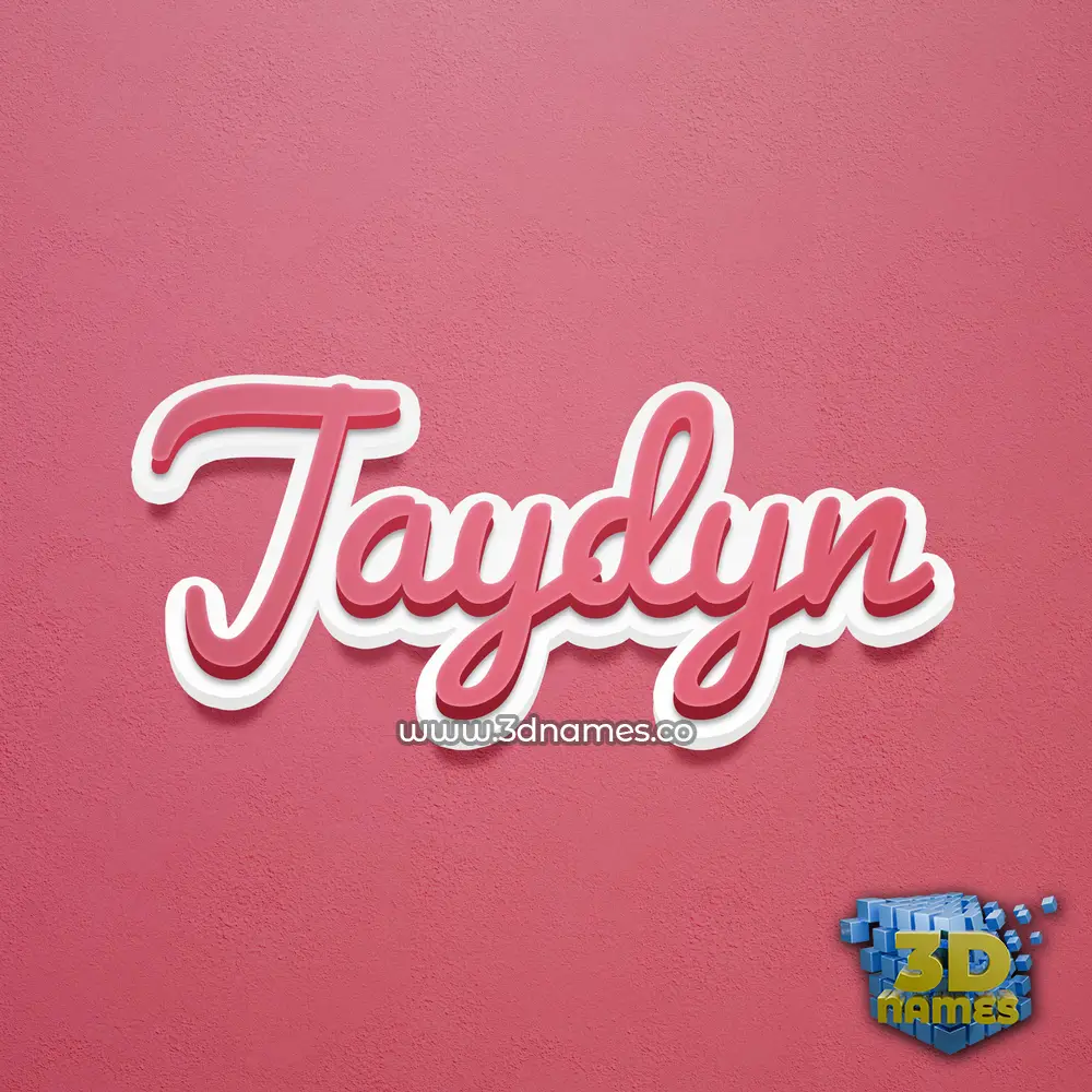jaydyn in Red Scribble style - 3D name wallpaper