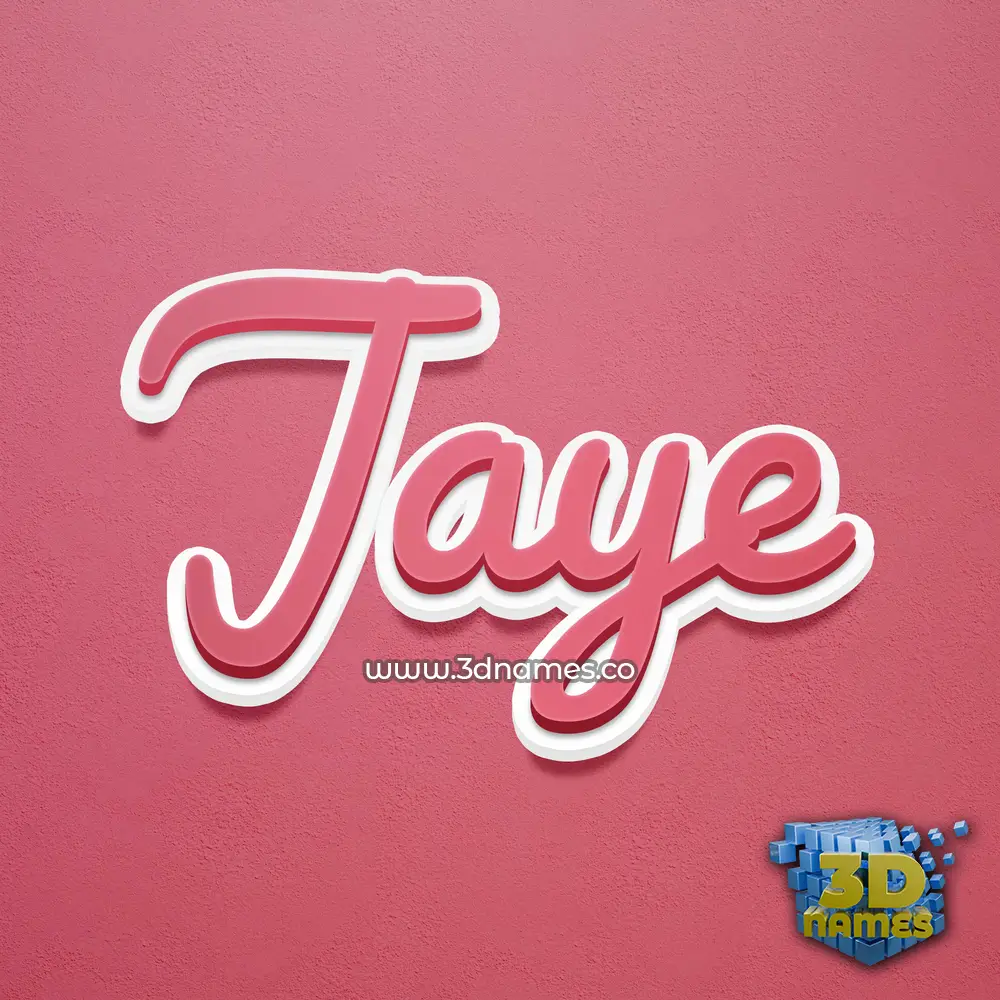 jaye in Red Scribble style - 3D name wallpaper