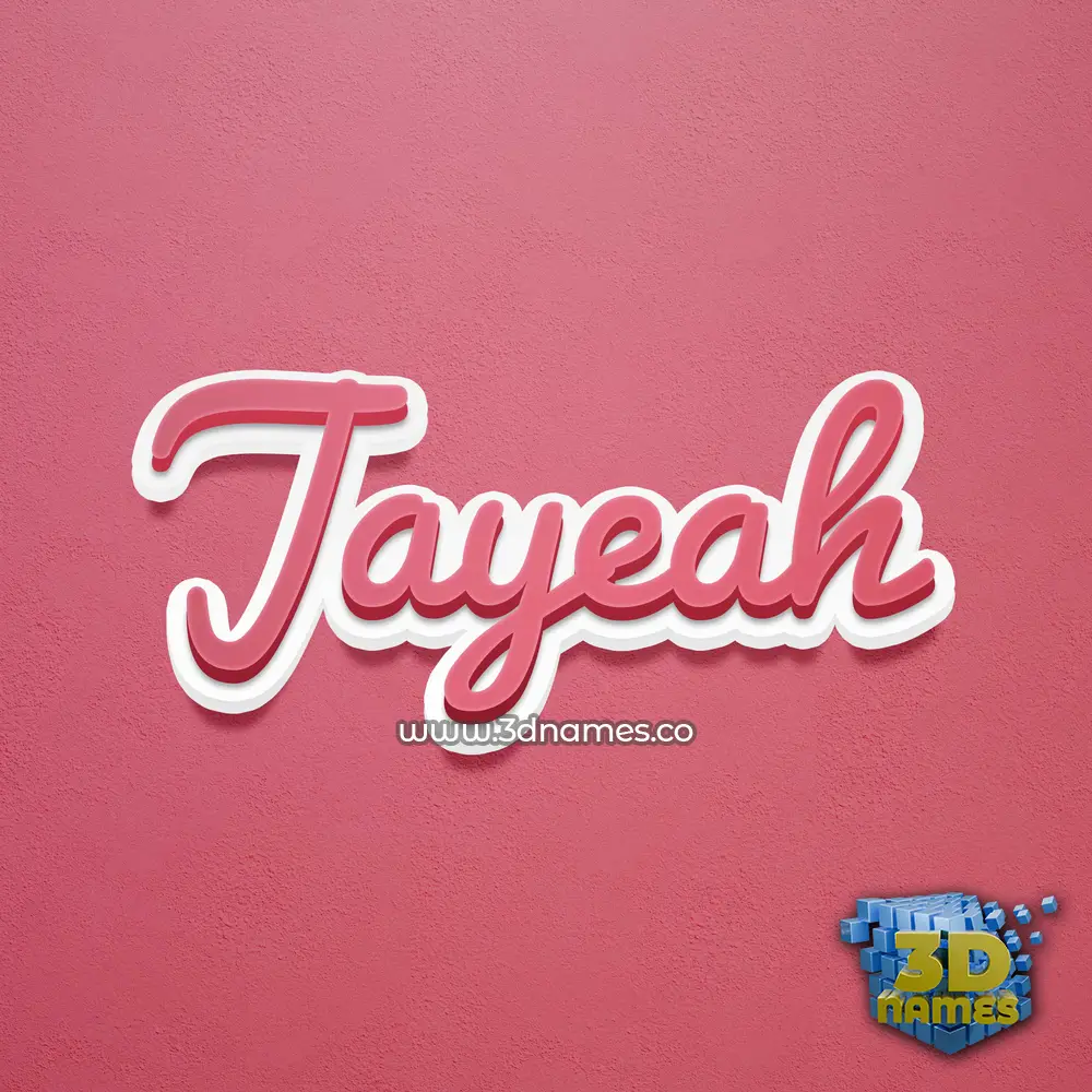 jayeah in Red Scribble style - 3D name wallpaper