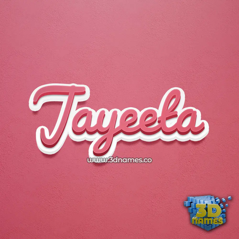 jayeeta in Red Scribble style - 3D name wallpaper