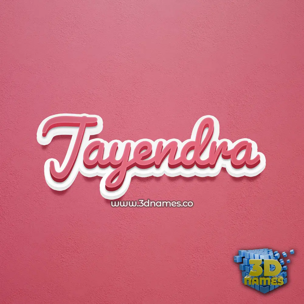 jayendra in Red Scribble style - 3D name wallpaper