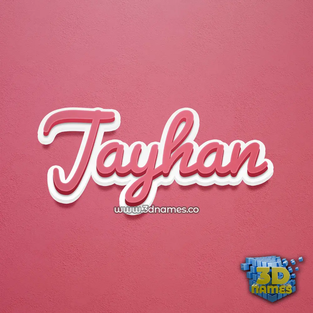 jayhan in Red Scribble style - 3D name wallpaper