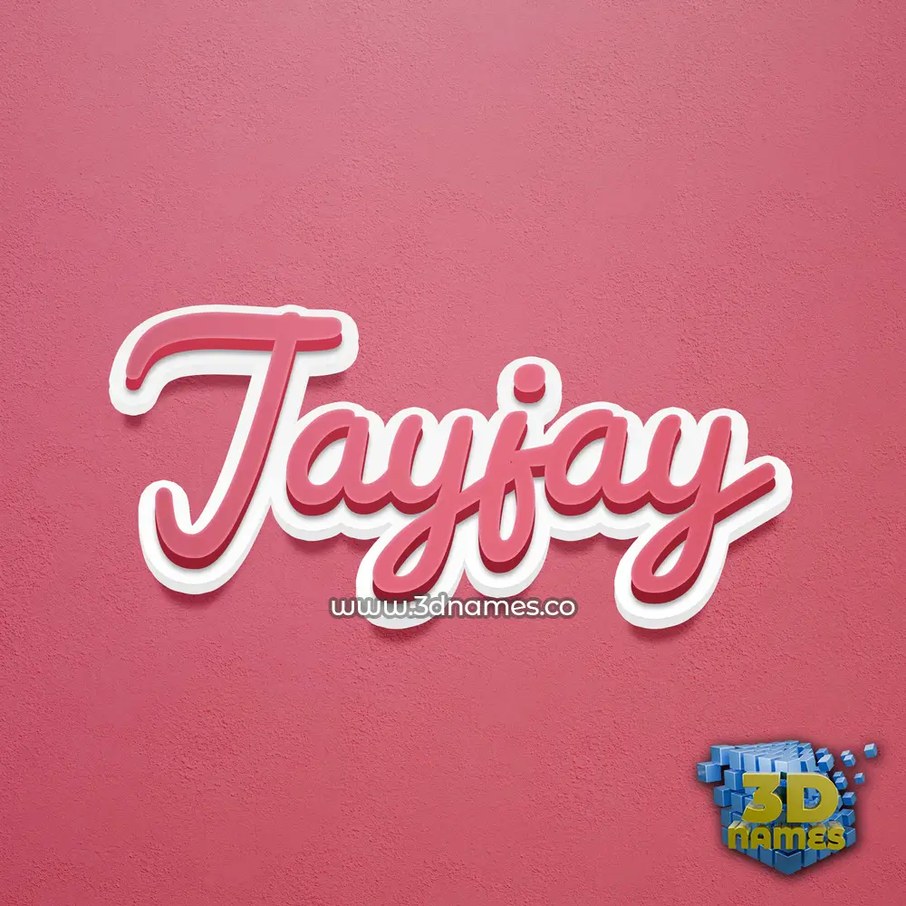 jayjay in Red Scribble style - 3D name wallpaper