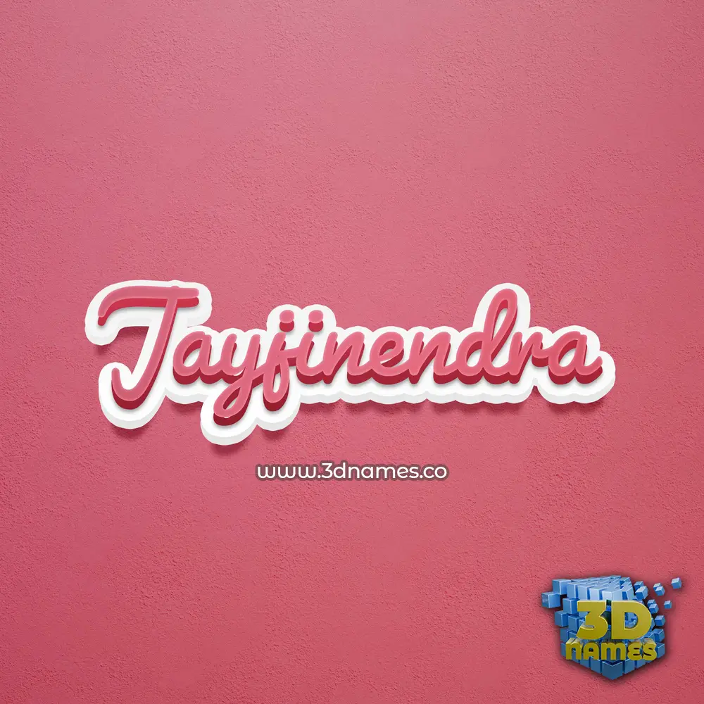 jayjinendra in Red Scribble style - 3D name wallpaper