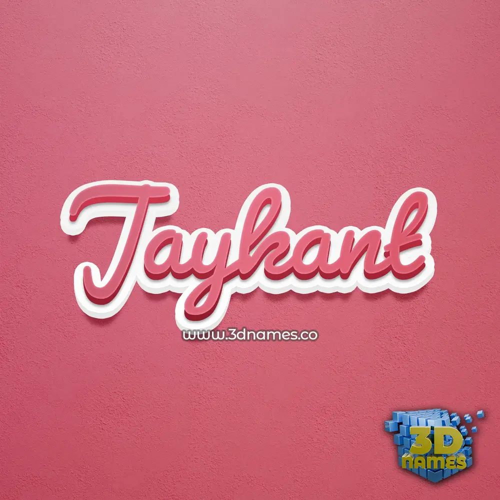jaykant in Red Scribble style - 3D name wallpaper