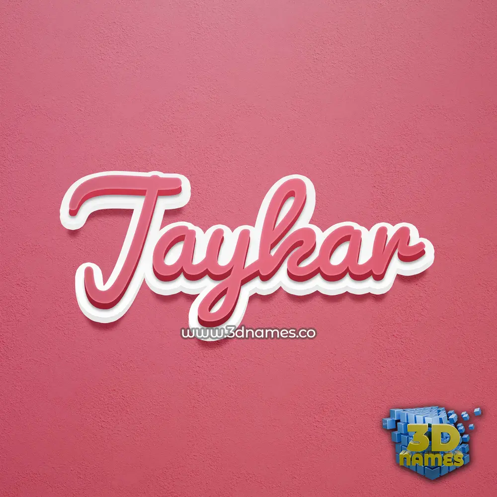 jaykar in Red Scribble style - 3D name wallpaper