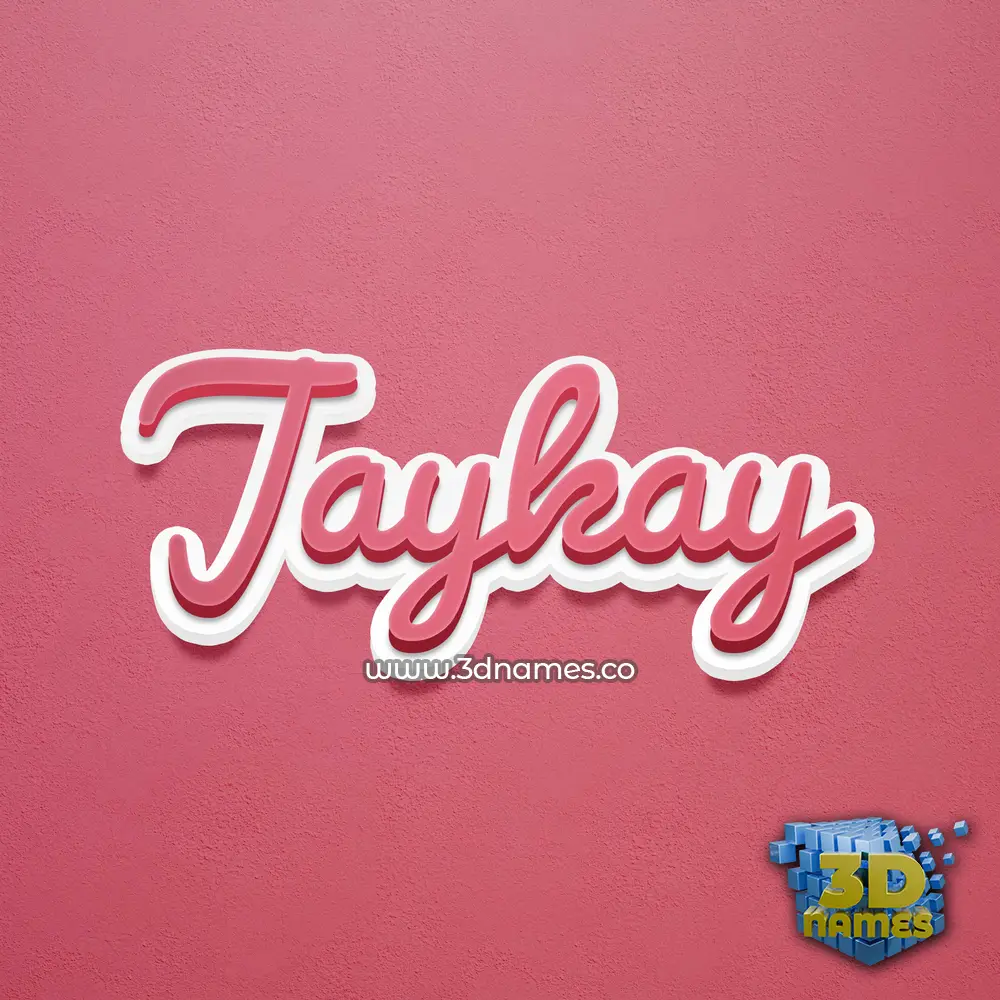 jaykay in Red Scribble style - 3D name wallpaper