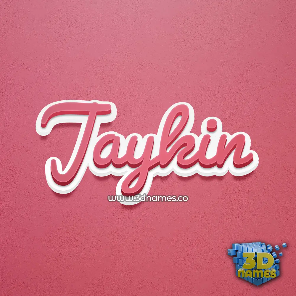 jaykin in Red Scribble style - 3D name wallpaper