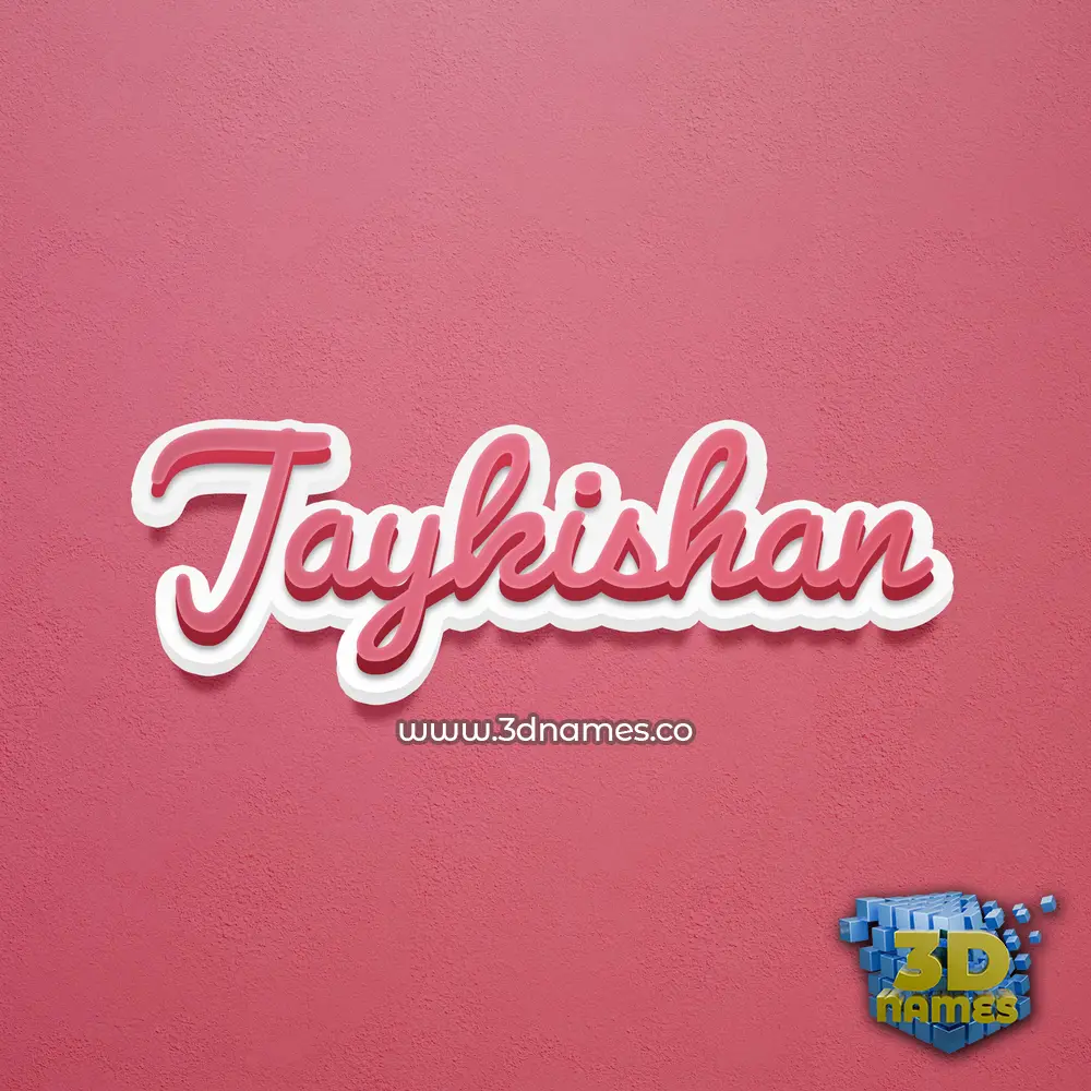 jaykishan in Red Scribble style - 3D name wallpaper