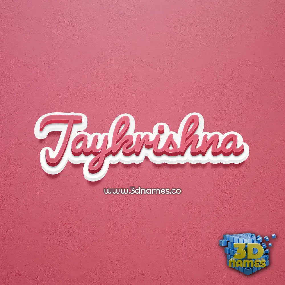 jaykrishna in Red Scribble style - 3D name wallpaper