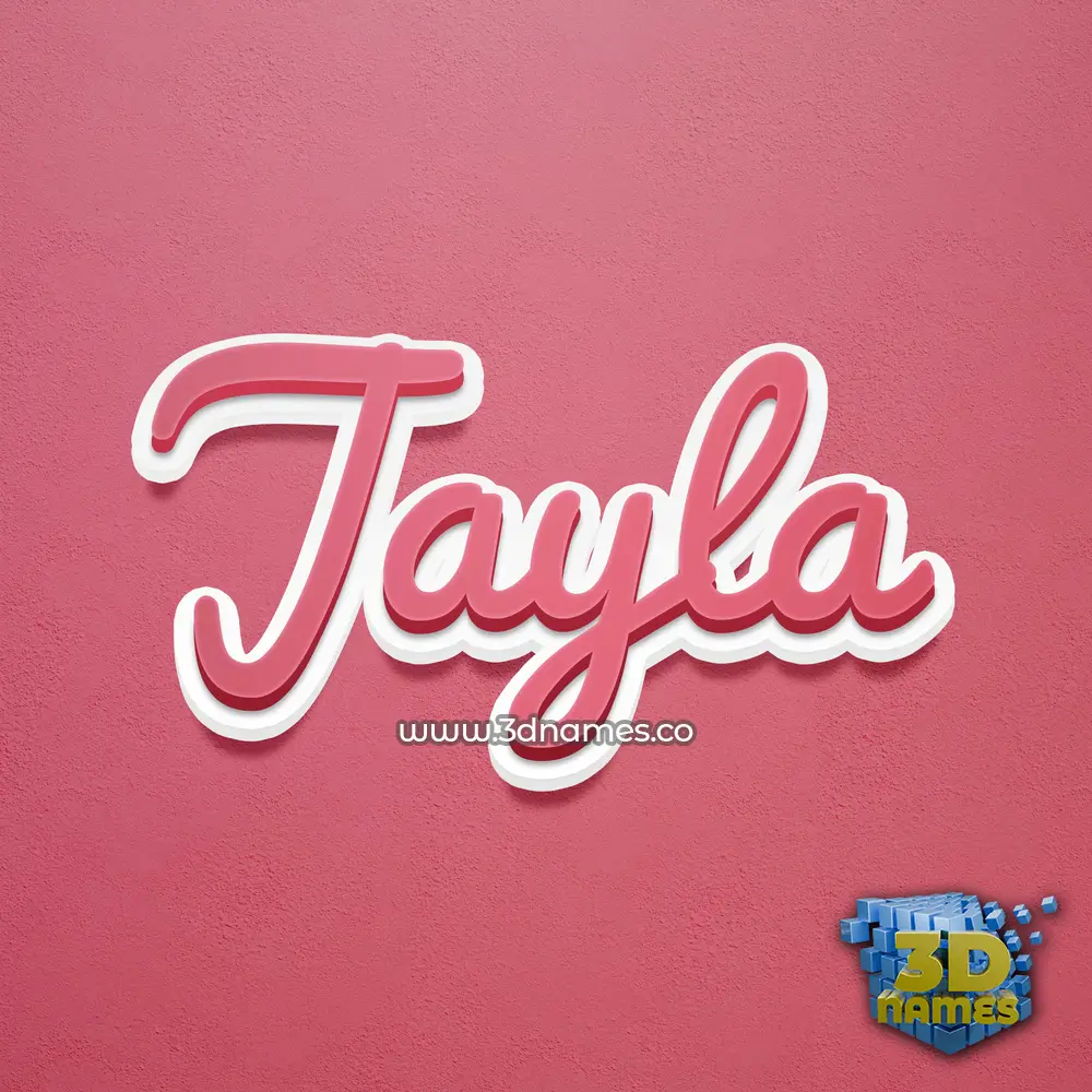 jayla in Red Scribble style - 3D name wallpaper