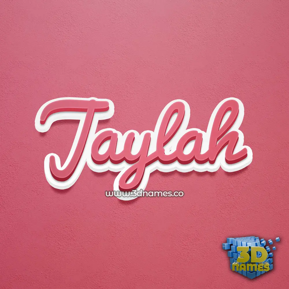 jaylah in Red Scribble style - 3D name wallpaper