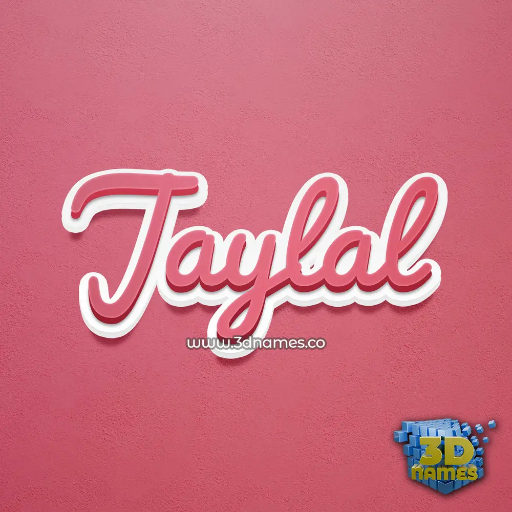 jaylal in Red Scribble style - 3D name wallpaper