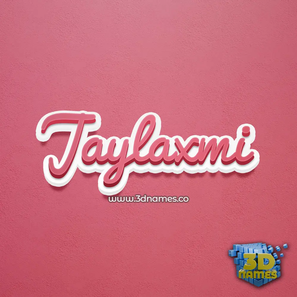 jaylaxmi in Red Scribble style - 3D name wallpaper