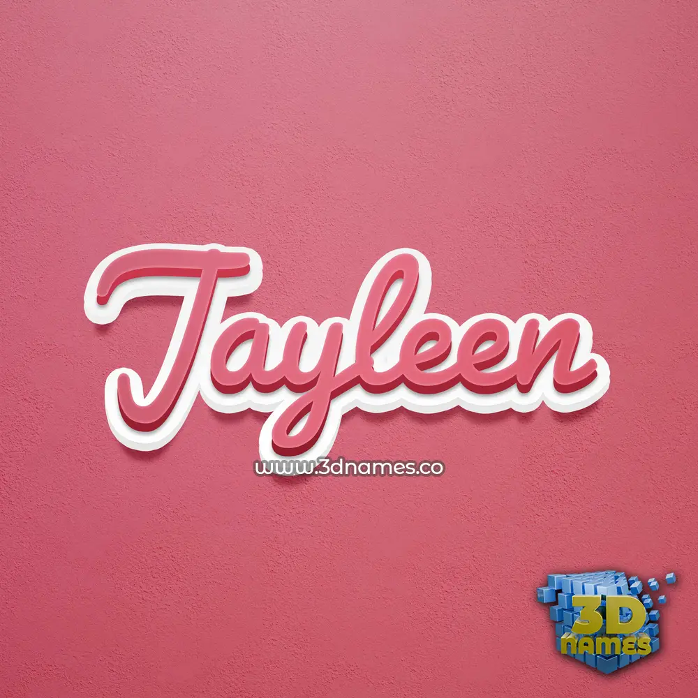 jayleen in Red Scribble style - 3D name wallpaper