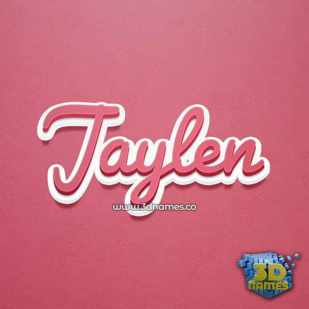 jaylen in Red Scribble style - 3D name wallpaper