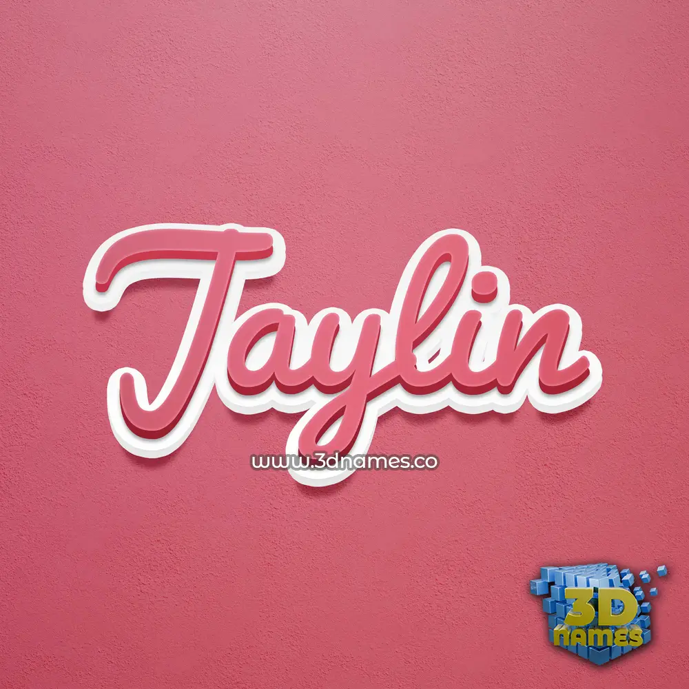 jaylin in Red Scribble style - 3D name wallpaper