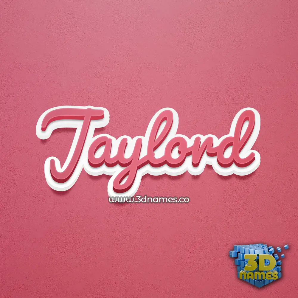 jaylord in Red Scribble style - 3D name wallpaper