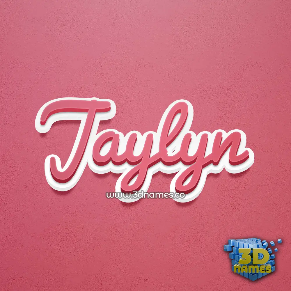 jaylyn in Red Scribble style - 3D name wallpaper