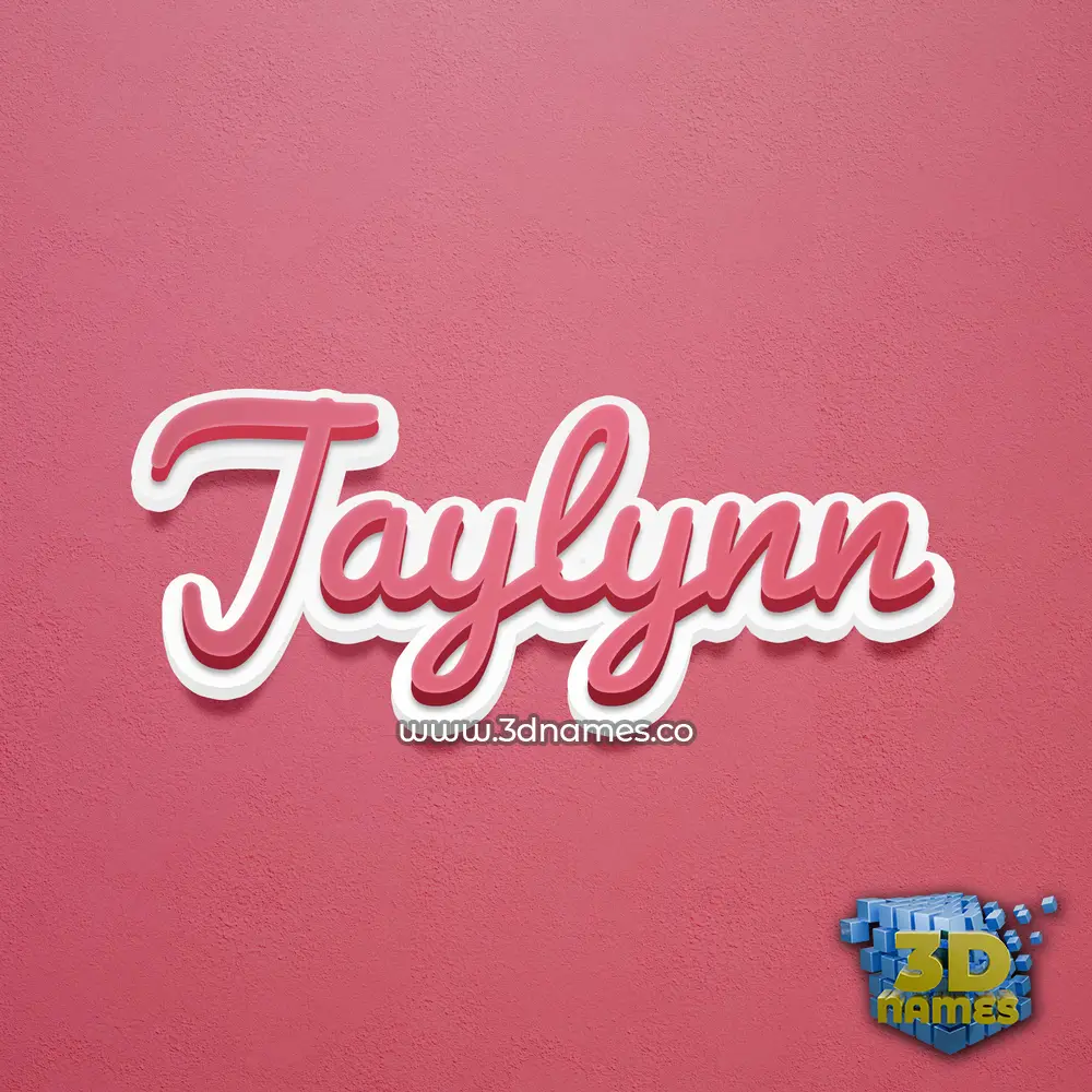 jaylynn in Red Scribble style - 3D name wallpaper